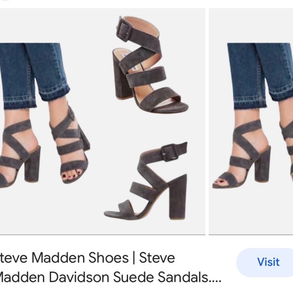 Steve Madden gray 6 inch heels